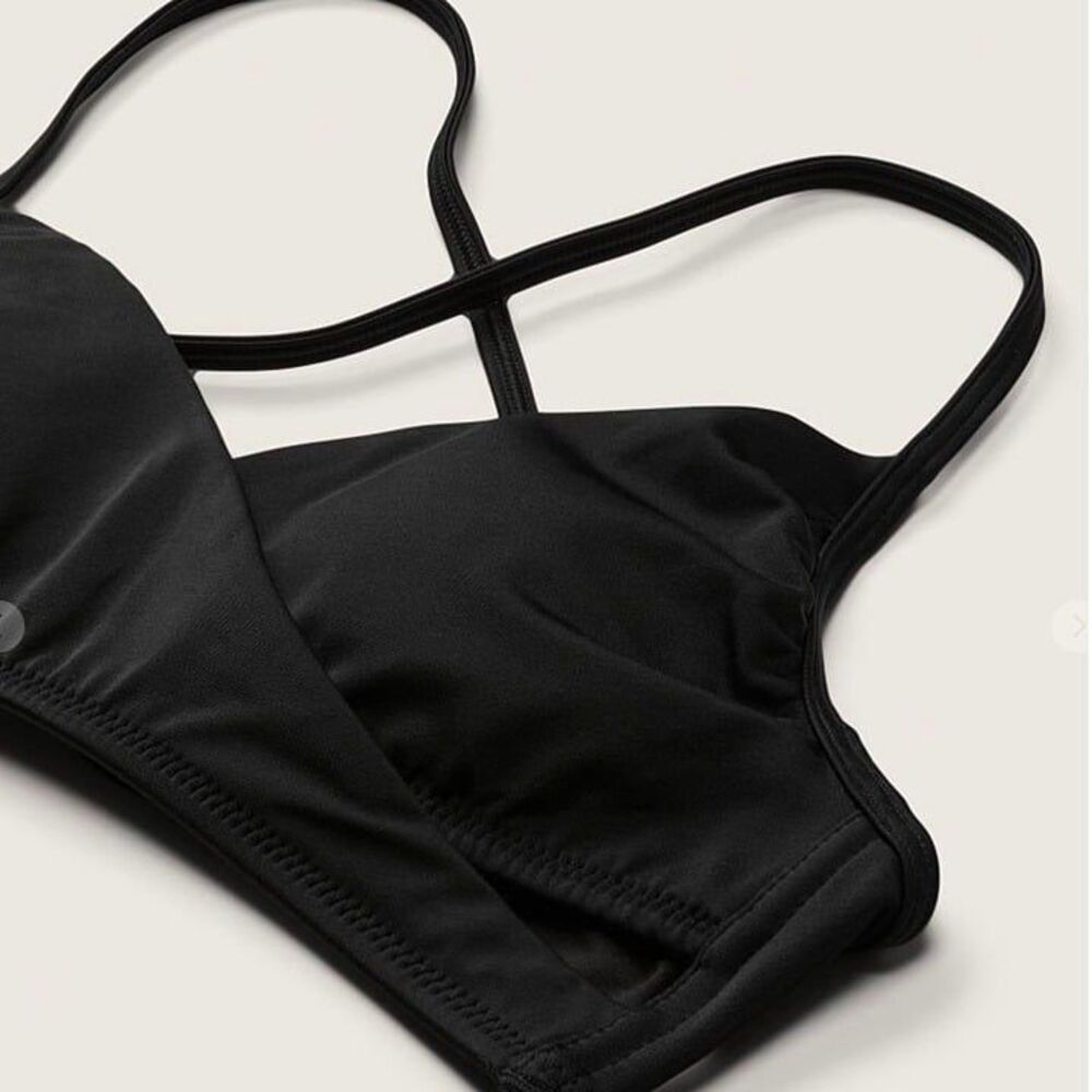 Pink Victoria's Secret NWT Sz XL Black Body Wrap Bikini Swim Top - Picture 8 of 10